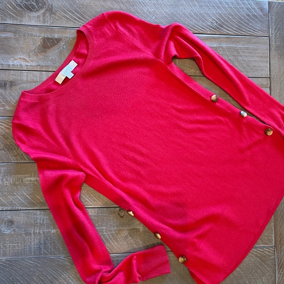 Ann Taylor Crew Side Button Sweater - Picture 7 of 8